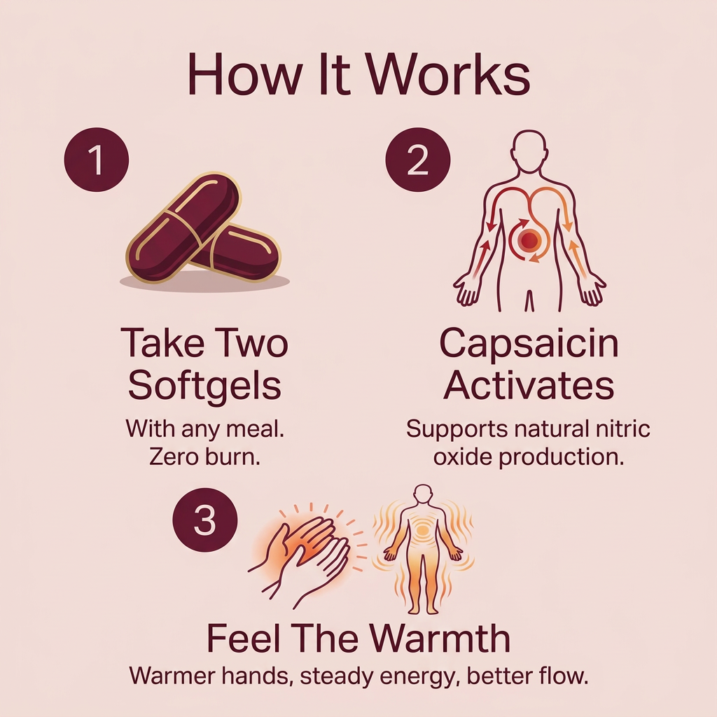 Orelia softgel supplement supports healthy circulation and cardiovascular wellness