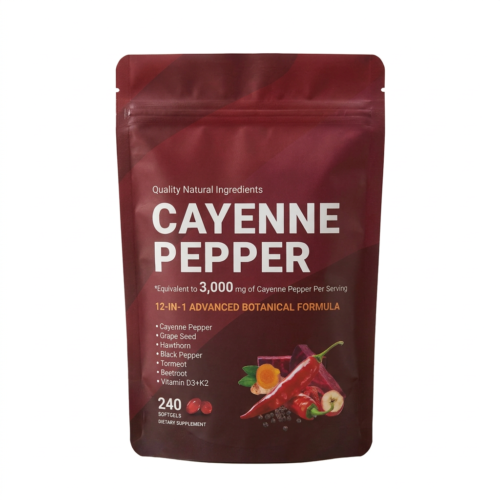 Orelia Cayenne Pepper softgels with black pepper extract for enhanced bioavailability