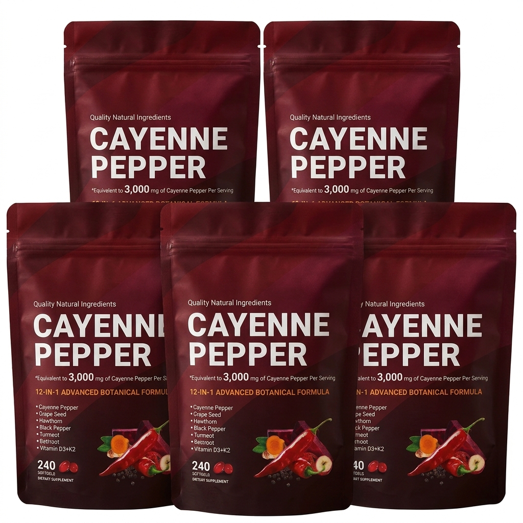 Orelia Cayenne Pepper Capsaicin Softgel — natural thermogenesis and warm extremities support
